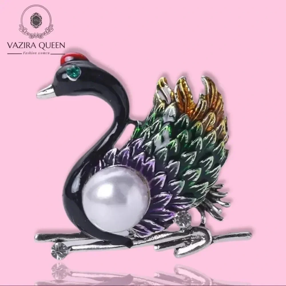 VQ Swan Brooch